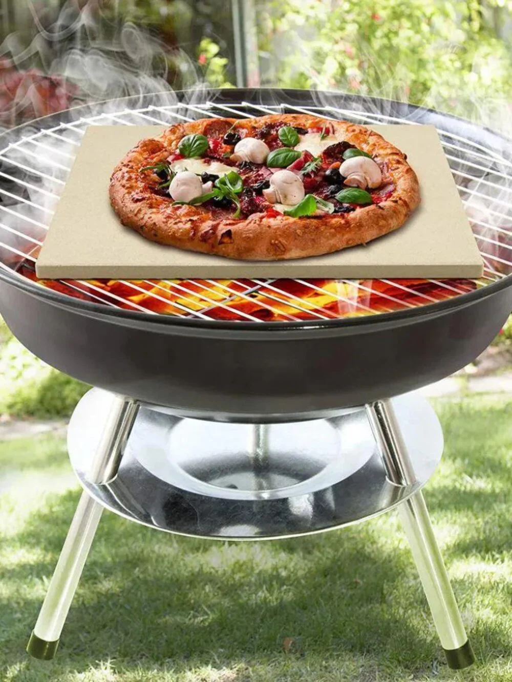 Cook N Home 14x16 Inch Cordierite Pizza Stone with Scraper – Oven & Grill